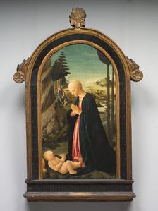 Madonna and Child with Tobias and the Angel Raphael, c. 1470. Creator: Francesco Botticini (Italian, c. 1446-1497)