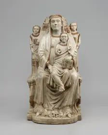 Madonna and Child with Two Angels, 1321. Creator: Unknown