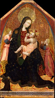 Madonna and Child with Two Angels and a Donor, ca. 1445. Creator: Giovanni di Paolo
