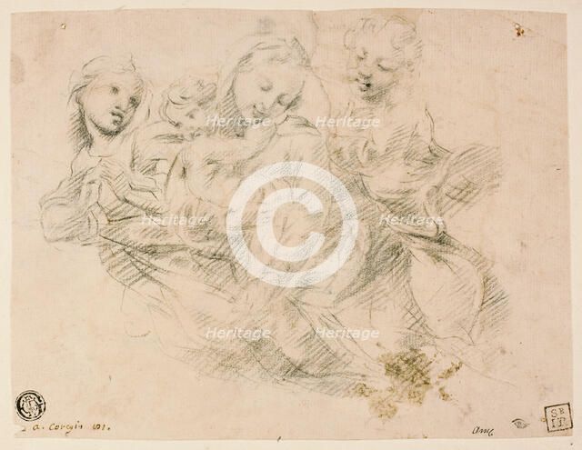 Madonna and Child with Two Angels, c. 1752. Creator: Sir Joshua Reynolds.