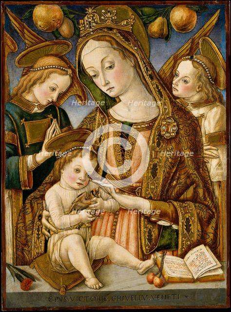 Madonna and Child with Two Angels, ca. 1481-82. Creator: Vittore Crivelli.