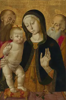 Madonna and Child with Two Hermit Saints, early 1480s. Creator: Bernardino Fungai