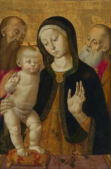 Madonna and Child with Two Hermit Saints, early 1480s. Creator: Bernardino Fungai