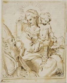 Madonna and Child with Two Male Saints, n.d. Creator: Giacomo Bambini