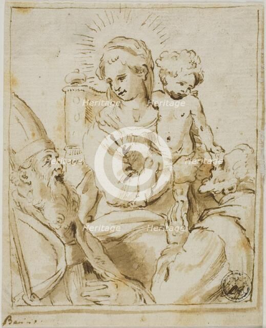 Madonna and Child with Two Male Saints, n.d. Creator: Giacomo Bambini.