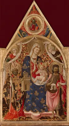 Madonna and Child, with a Bishop, St John The Baptist and Angels, 1415. Creator: Antonio da Firenze