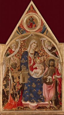 Madonna and Child, with a Bishop, St John The Baptist and Angels, 1415. Creator: Antonio da Firenze