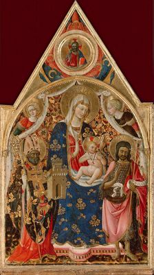 Madonna and Child, with a Bishop, St John the Baptist and Angels, early 15th century. Creator: Antonio da Firenze (15th century)