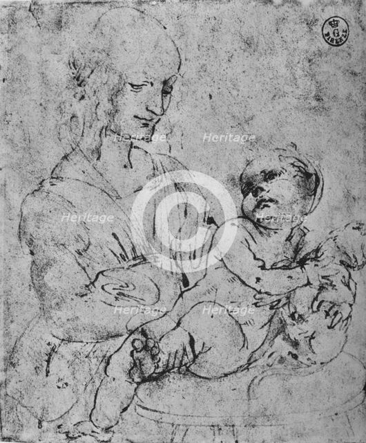 'Madonna and Child with a Cat', 1478-1480 (1945). Artist: Leonardo da Vinci.