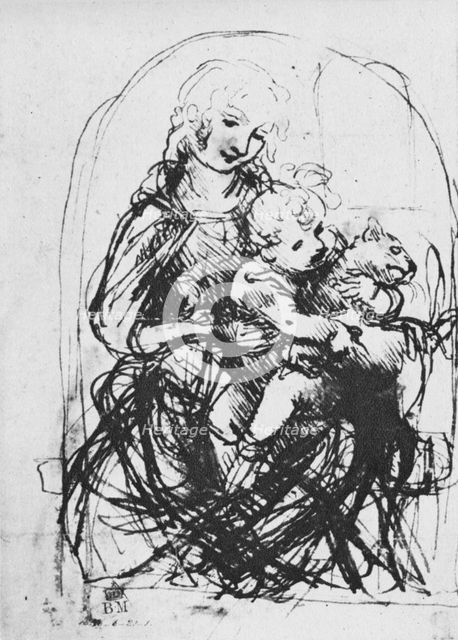 'Madonna and Child with a Cat', 1478-1481 (1945). Artist: Leonardo da Vinci.