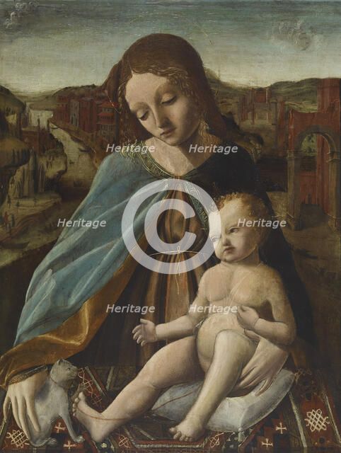 Madonna and Child with a Cat, c1490. Creator: Unknown.