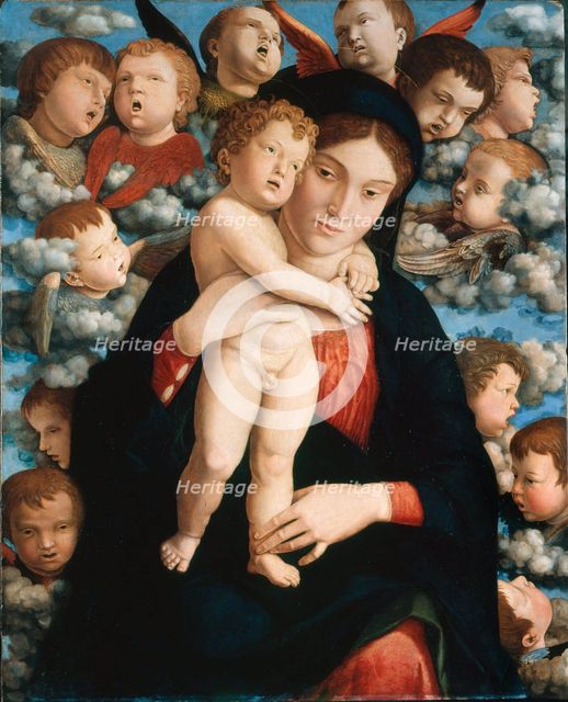 Madonna and Child with a Choir of Cherubs (Madonna of the Cherubim), 1485-1490.