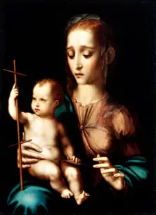 Madonna and Child with a Cross-shaped Distaff 1570s. Artist: Luis de Morales