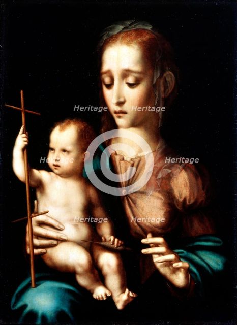 'Madonna and Child with a Cross-shaped Distaff', 1570s. Artist: Luis de Morales