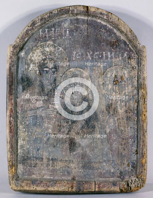 Madonna and Child with a Saint, between 700 and 900. Creator: Coptic School.