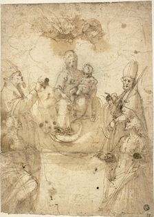 Madonna and Child with Adoring Saints, n.d. Creators: Guglielmo Caccia, Giuseppe Antonio Caccioli, Francesco Vanni