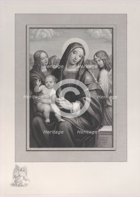 Madonna and Child with angels, 1822-88. Creator: Antonio Dalco.