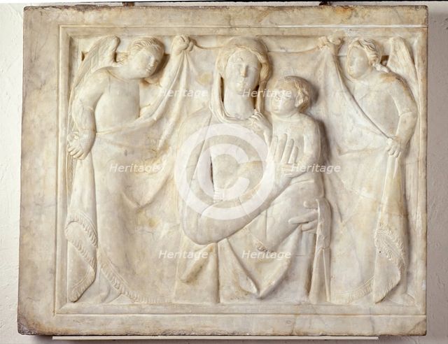 Madonna and Child with Angels, between 1335 and 1340. Creators: Virgin Mary, Jesus Christ, Workshop of Agostino di Giovanni.