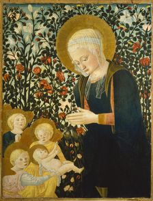 Madonna and Child with Angels in the Rose Arbor, c1475-1500. Creator: Pseudo Pier Francesco Fiorentino