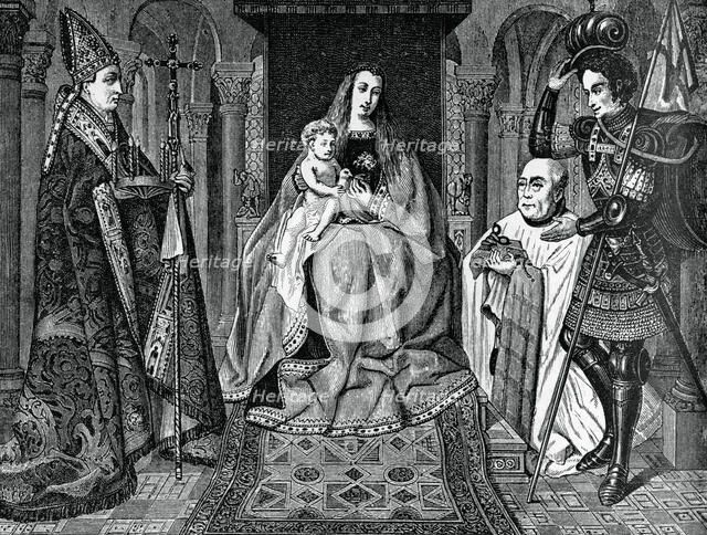 'Madonna and Child with Canon Joris van der Paele', 1436, (1870). Artist: Unknown