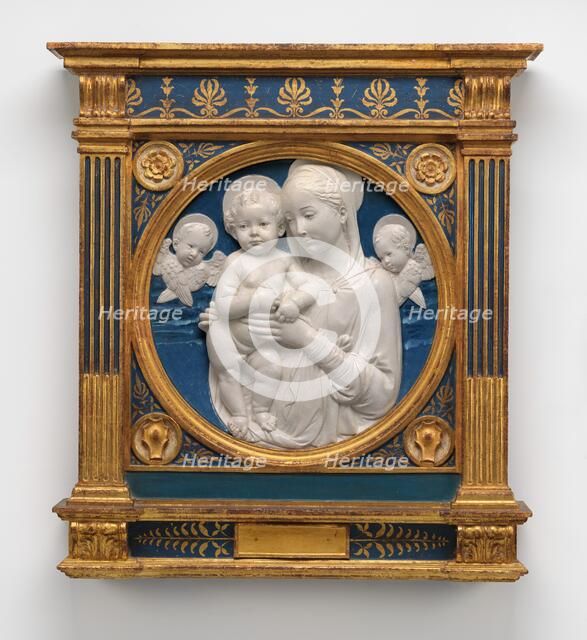 Madonna and Child with Cherubim, c. 1485. Creator: Andrea della Robbia.