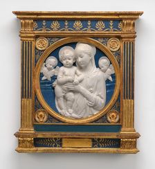 Madonna and Child with Cherubim, c. 1485. Creator: Andrea della Robbia