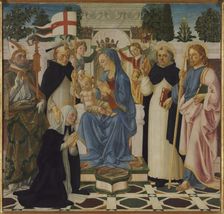 Madonna and Child with Five Saints and Two Angels, c1470-1475. Creator: Verrocchio, Andrea del (1437-1488)