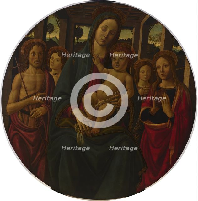 Madonna and Child with Four Saints, 1480-1490. Creator: Master of the Fiesole Epiphany.