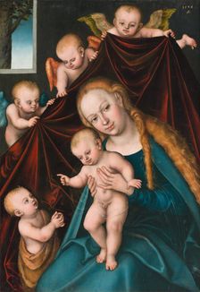 Madonna and Child with Infant Saint John the Baptist and Angels, 1536. Creator: Lucas Cranach the Elder