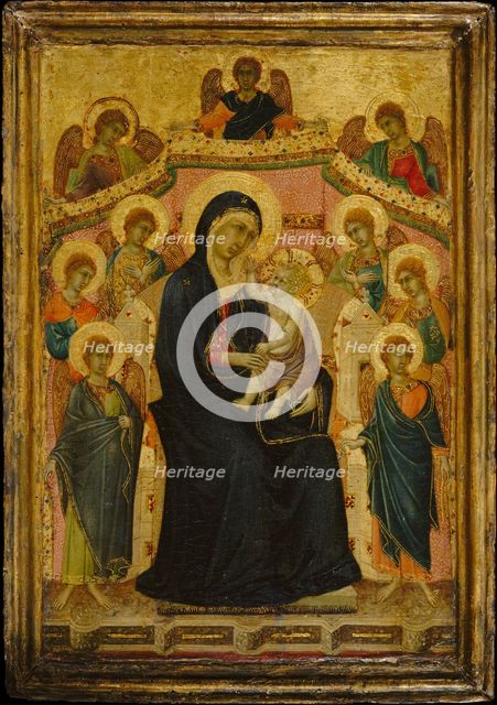 Madonna and Child with Nine Angels, ca. 1315. Creator: Segna di Buonaventura.