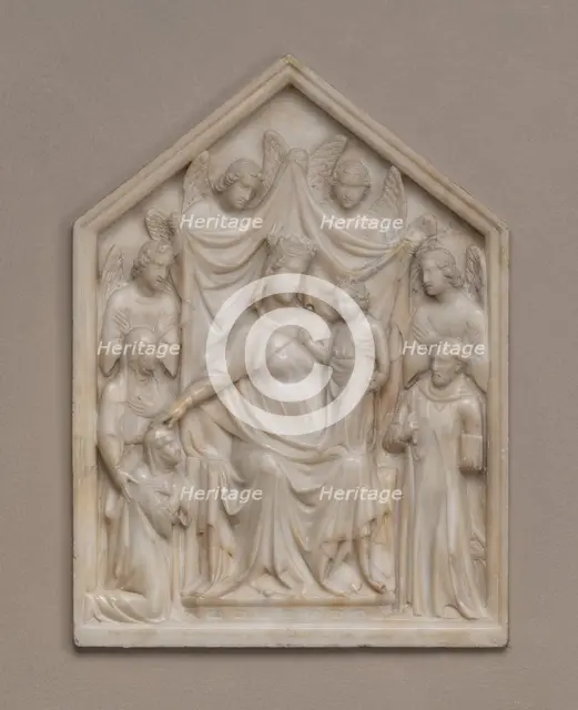 Madonna and Child with Queen Sancia, Saints, and Angels, c. 1335. Creator: Tino di Camaino.