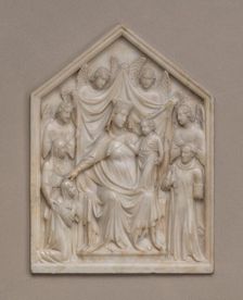 Madonna and Child with Queen Sancia, Saints, and Angels, c. 1335. Creator: Tino di Camaino