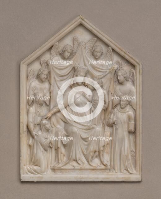 Madonna and Child with Queen Sancia, Saints, and Angels, c. 1335. Creator: Tino di Camaino.