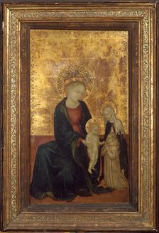 Madonna and Child with Saint Catherine of Siena and a Carthusian Donor, ca. 1411-24. Creator: Italian, Lombard (probably Pavia)