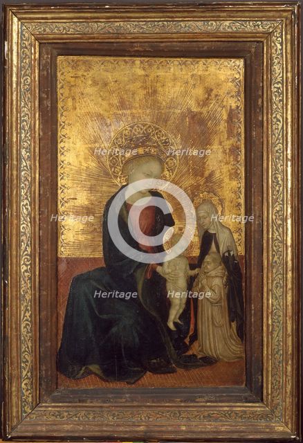 Madonna and Child with Saint Catherine of Siena and a Carthusian Donor, ca. 1411-24. Creator: Italian, Lombard (probably Pavia).