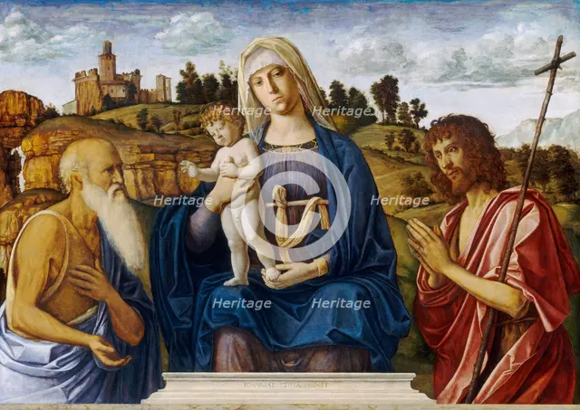 Madonna and Child with Saint Jerome and Saint John the Baptist, c. 1492/1495. Creator: Giovanni Battista Cima da Conegliano.