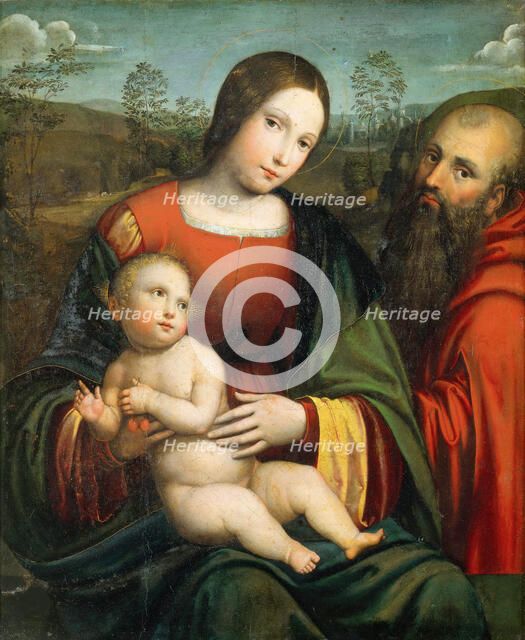 Madonna and Child with Saint Jerome, First quarter of 16th cen. Creator: De' Boateri, Jacopo (ca 1480-1530).