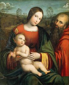 Madonna and Child with Saint Jerome, First quarter of 16th cen. Creator: De Boateri, Jacopo (ca 1480-1530)