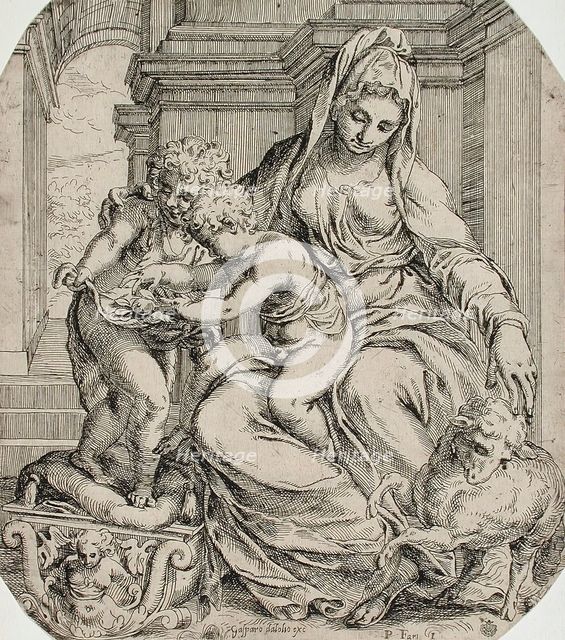 Madonna and Child with Saint John, between 1583 and 1600. Creator: Orazio Farinati.