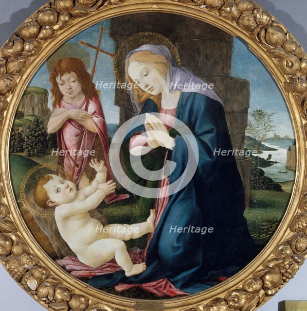 Madonna and Child with Saint John the Baptist, between 1445 and 1510. Creator: Workshop of Sandro Botticelli.