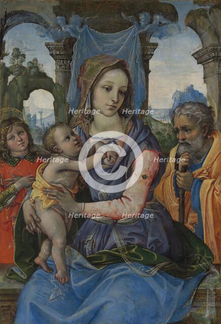 Madonna and Child with Saint Joseph and an Angel. Creator: Raffaellino del Garbo.