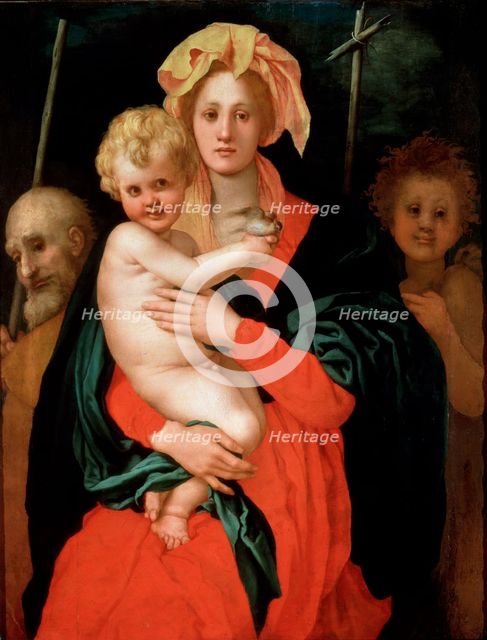 'Madonna and Child with Saint Joseph and John the Baptist', 1520s.  Artist: Jacopo Pontormo