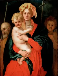 Madonna and Child with Saint Joseph and John the Baptist 1520s. Artist: Jacopo Pontormo