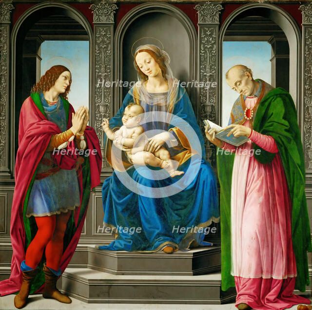 Madonna and Child with Saint Julian and Saint Nicholas, 1494. Creator: Lorenzo di Credi (1459-1537).