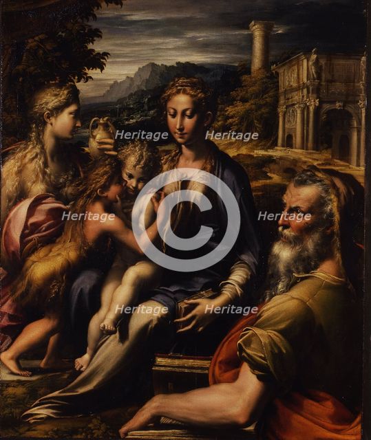 Madonna and Child with Saint (Madonna di San Zaccaria), c.1535. Artist: Parmigianino (1503-1540)