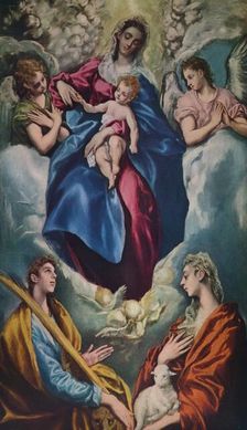 Madonna and Child with Saint Martina and Saint Agnes 1597-1599. Artist: El Greco