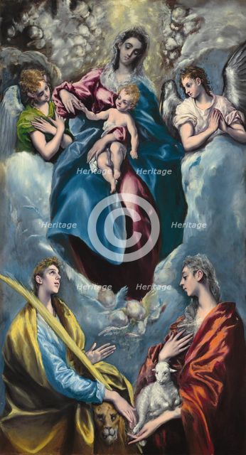 Madonna and Child with Saint Martina and Saint Agnes, 1597/1599. Creator: El Greco.