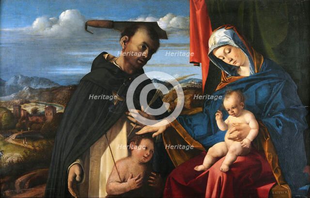 Madonna and Child with Saint Peter Martyr, 1503. Creator: Lotto, Lorenzo (1480-1556).