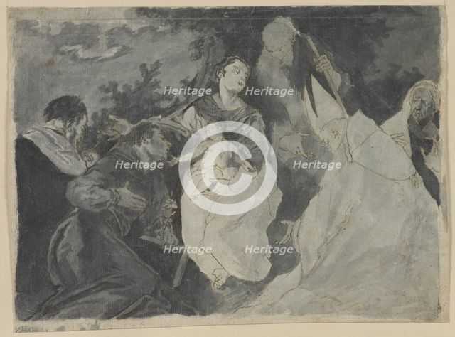 Madonna and Child with Saints, 1700s. Creator: Unknown.