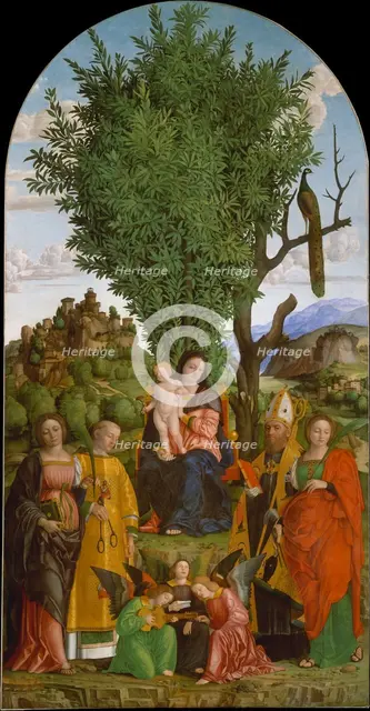 Madonna and Child with Saints, ca. 1520. Creator: Girolamo dai Libri.